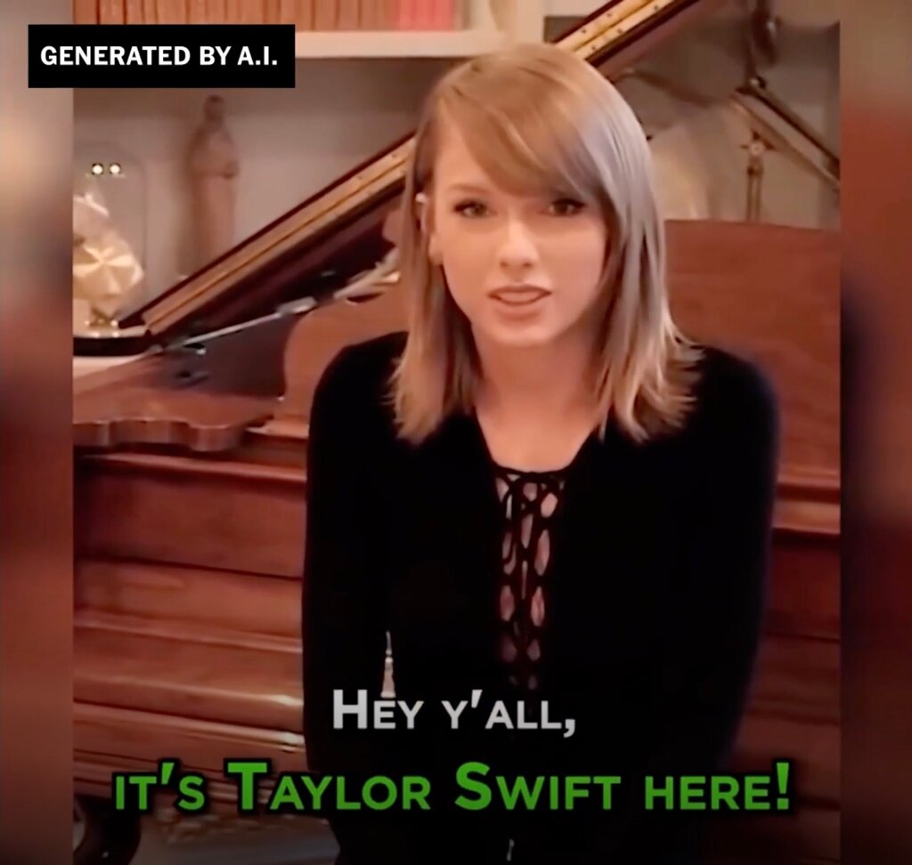 Bedragare skapade en deepfake av Taylor Swift som gav bort "gratis" lyxiga porslinssatser-2