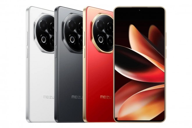 Meizu Note 16 smartphone i färgen Deficit Red