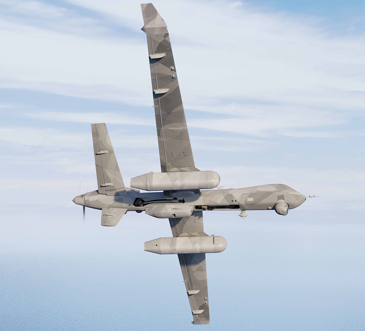 MQ-9B SkyGuardian med radardetekteringssystem