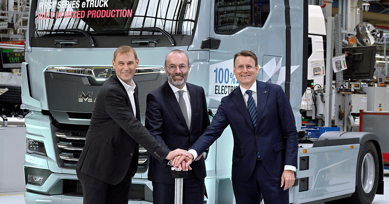 Produktion av MAN eTruck elektriska lastbilar