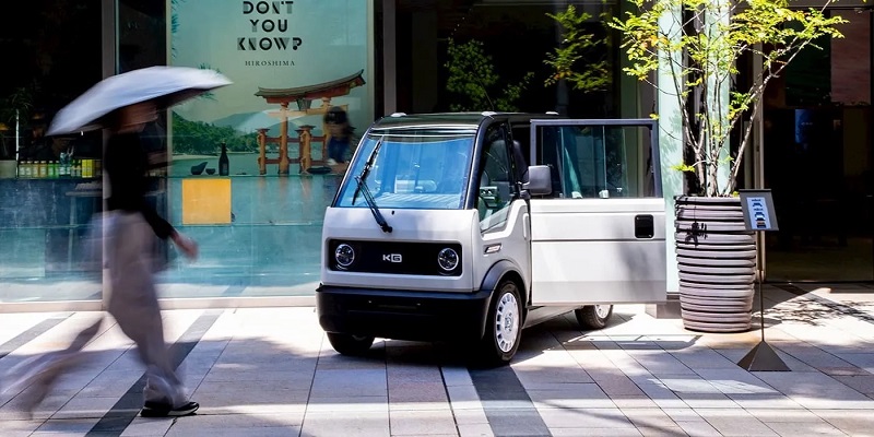 Interiör av elbilen mibot mini EV