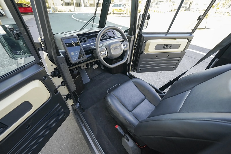 Bakifrån på mibot mini EV.