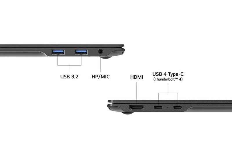 LG Gram Pro laptops in different angles