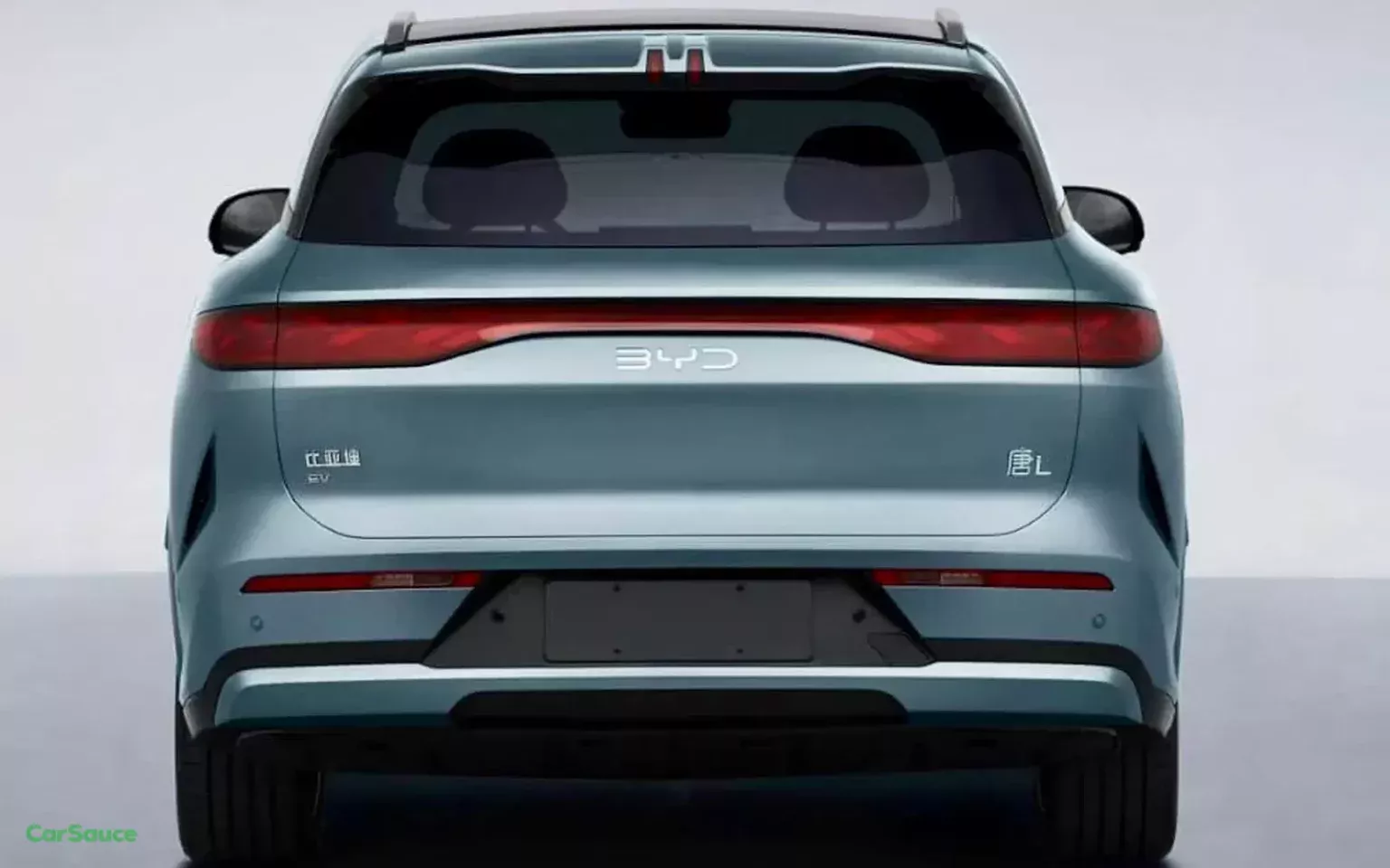 Detaljer från interiören på BYD:s elbil