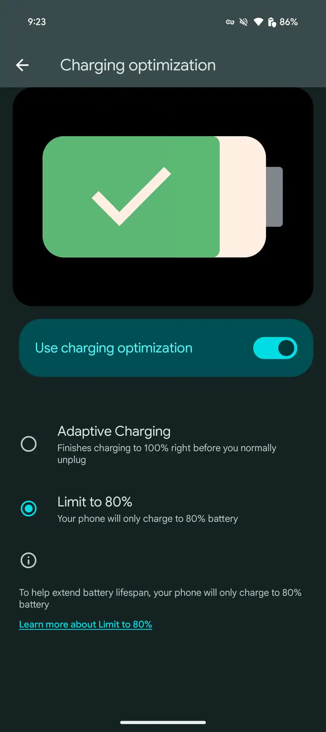 Ny design av batteriinställningar