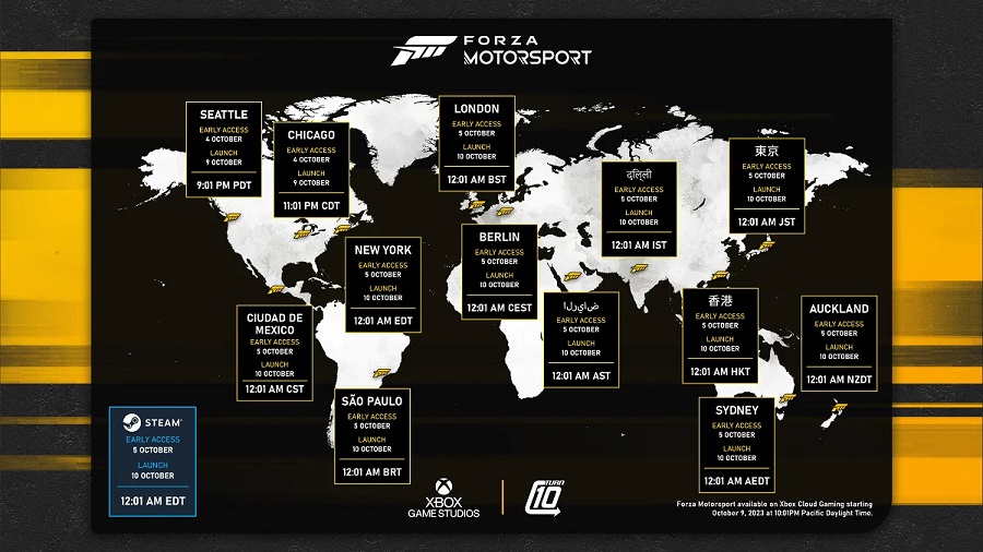 Gör ditt val: Utvecklarna av Forza Motorsport har publicerat en lista med 500 bilar som kommer att finnas tillgängliga i spelet, och angav den exakta tidpunkten för lanseringen av racingsimulatorn i olika regioner-2