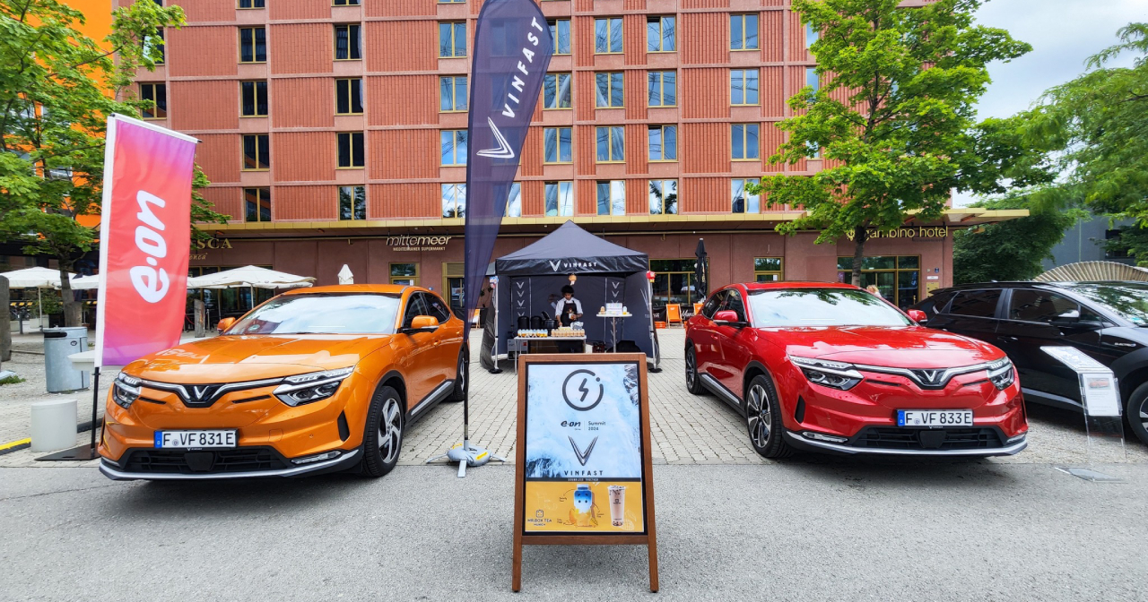 VinFast-bilar vid ON Drive-mötet. Foto: VinFast Showroom München / Facebook