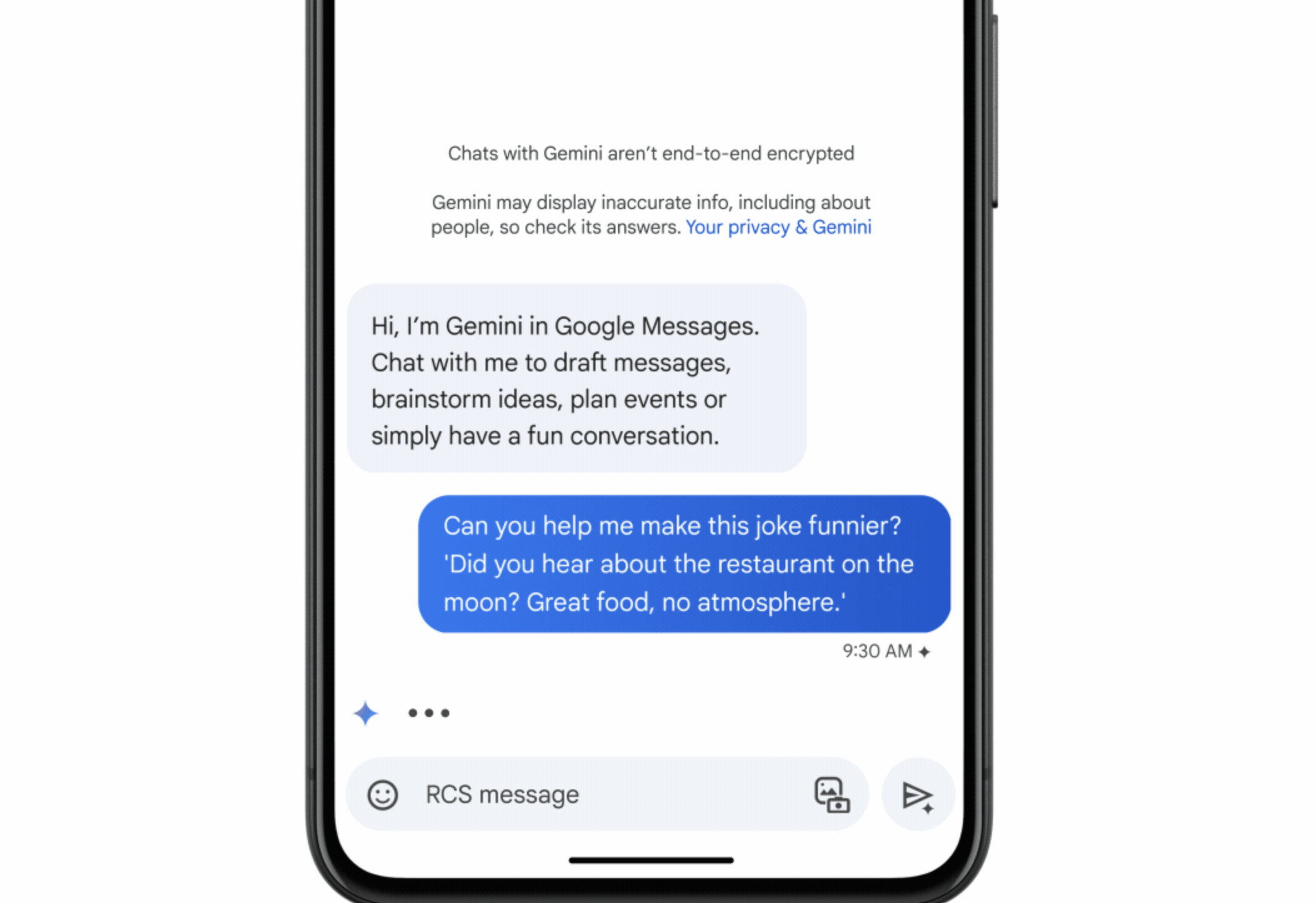 Google har integrerat chatboten Gemini i appen Meddelanden och lagt till AI-baserad generering av textsammanfattningar i Android Auto