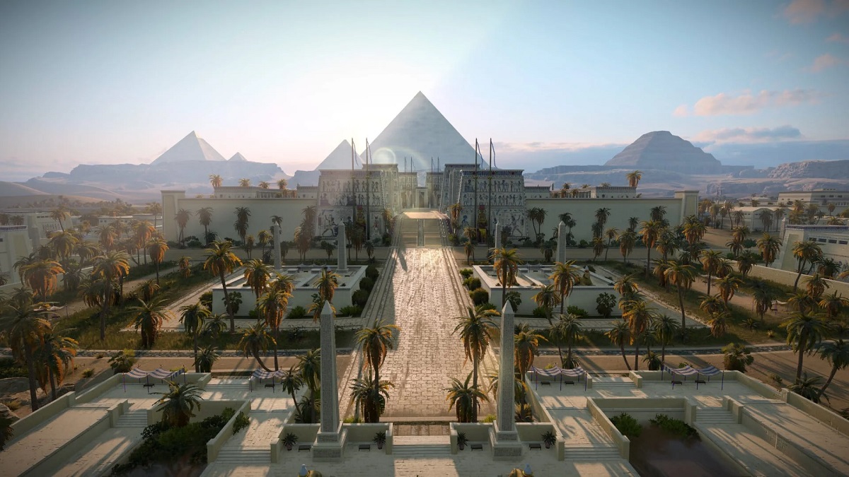 De första skärmdumparna från Total War: Pharaoh visar den majestätiska staden i det forntida Egypten och det spektakulära sandiga ökenlandskapet