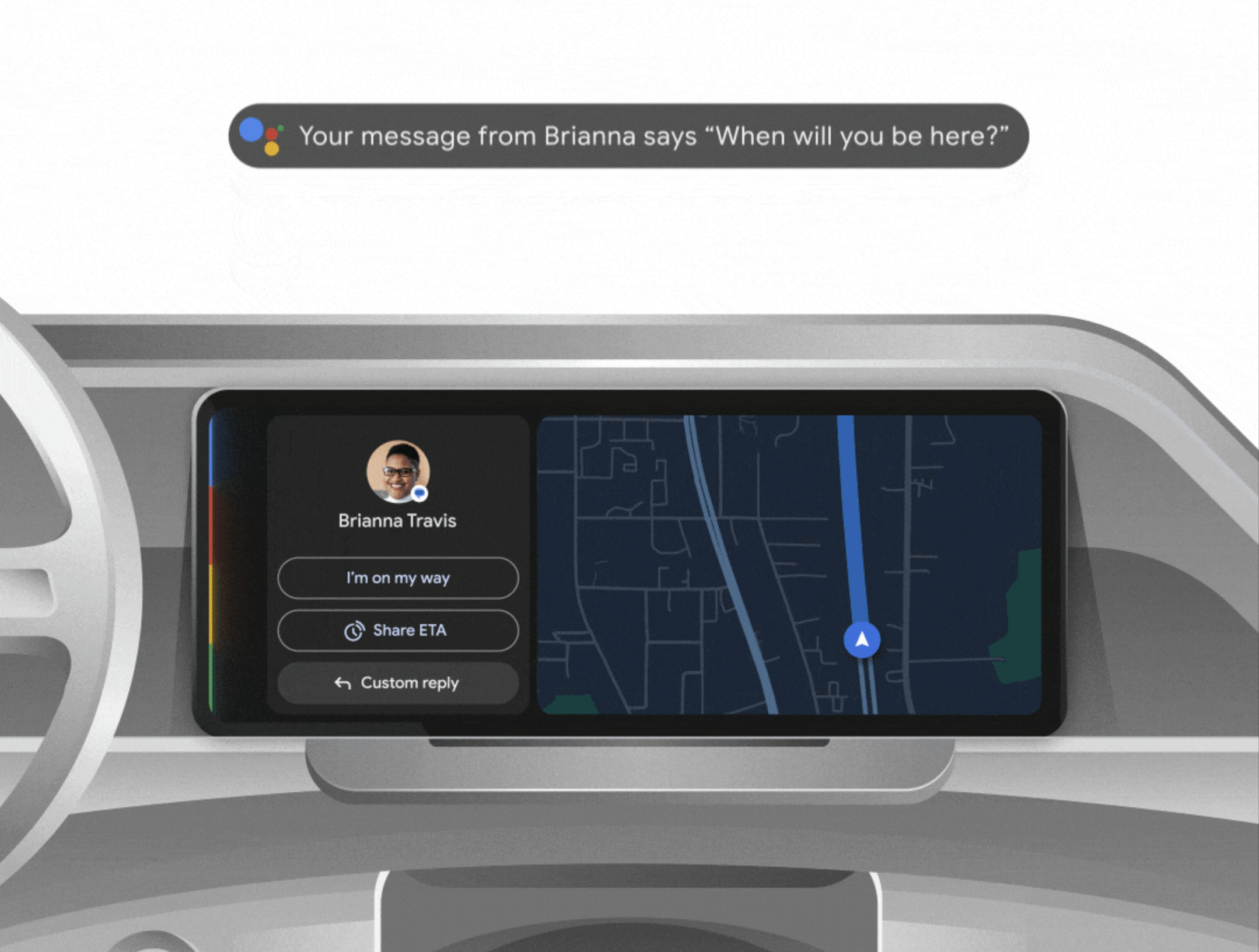 Google har integrerat chatboten Gemini i appen Meddelanden och lagt till AI-baserad generering av textsammanfattningar i Android Auto-2
