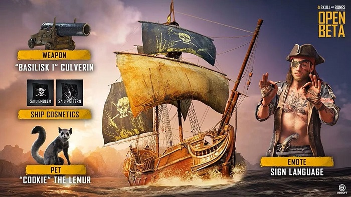 Ubisoft har tillkännagivit öppna betatester för online-actionspelet Skull & Bones-2