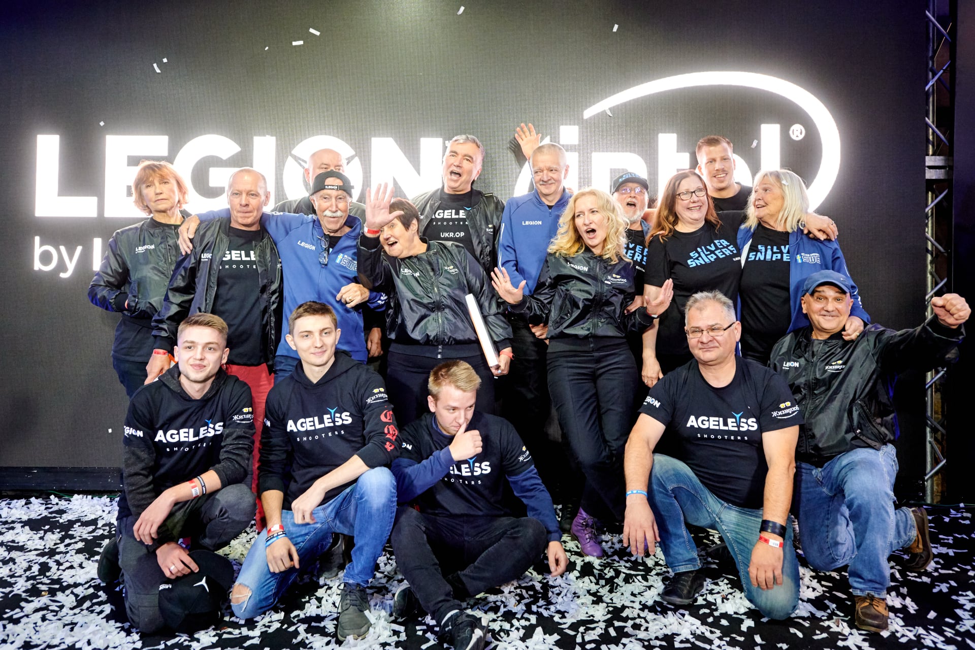 Ageless Shooters-laget. Illustration: Lenovos pressservice