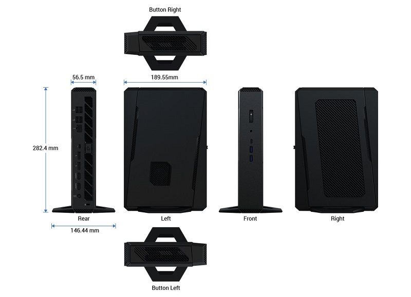 ASUS NUC 15 Performance bakifrån