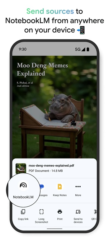 NotebookLM gränssnitt