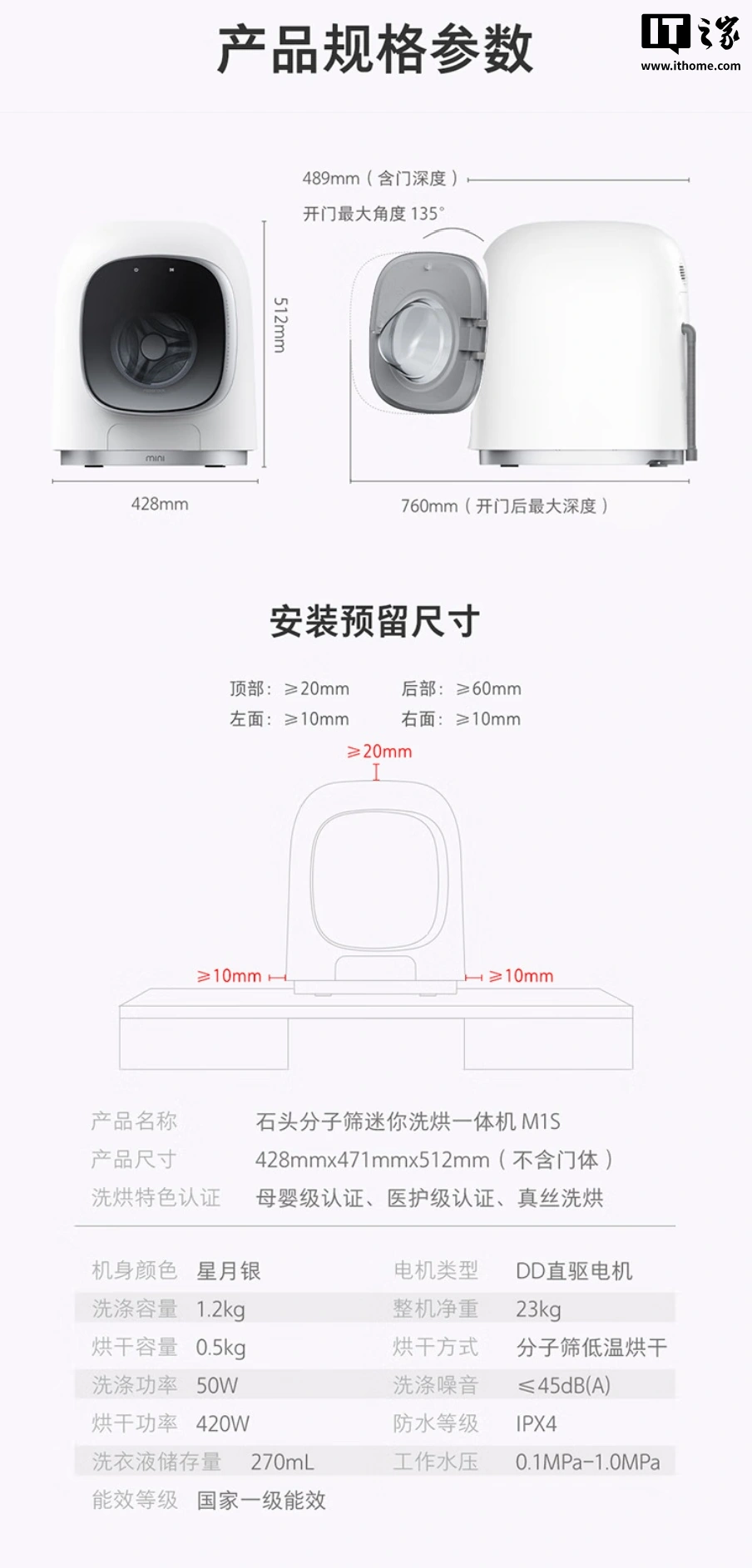 Mini-tvättmaskin Roborock M1S Pure