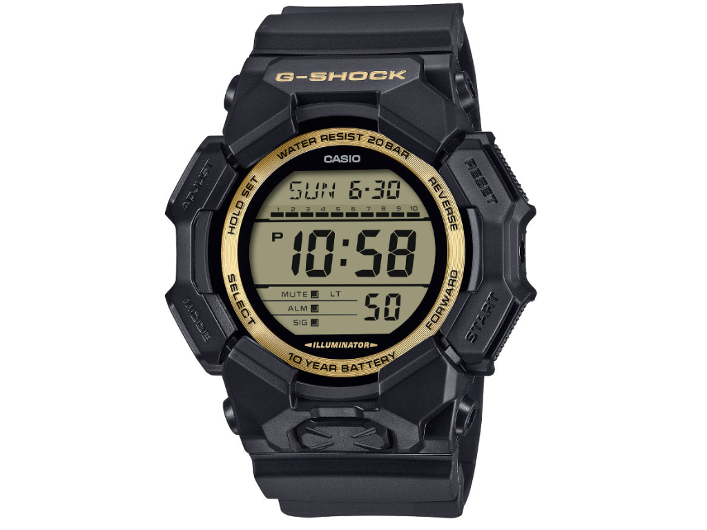 Casio G-Shock GD-010GB-1A9JF - svart hölje och guld detaljer