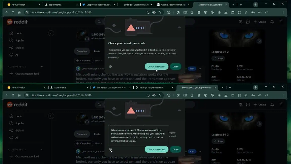 Uppdatera ditt lösenord i Google Password Manager
