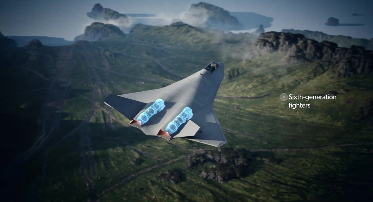 Koncept av det koreanska stridsflygplanet av sjätte generationen KF-21 Block 3. Illustration: Hanwha Aerospace