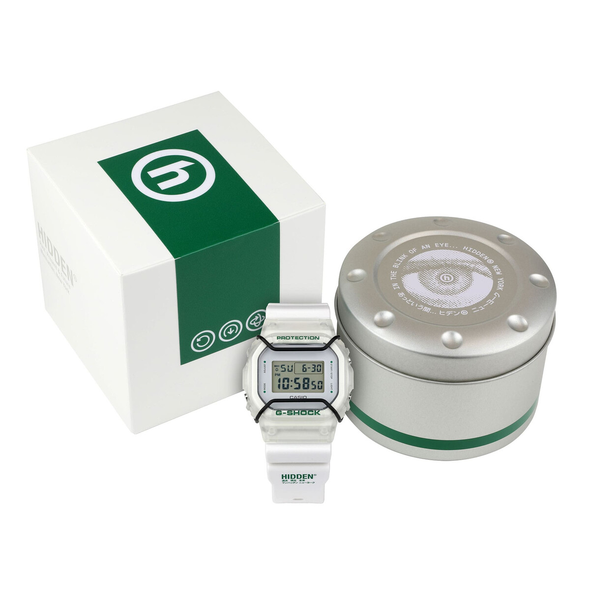 G-Shock DW5600HDN257 i ett transparent boett