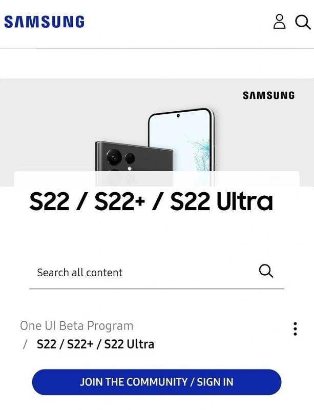 Screenshot of a post on the Samsung user forum