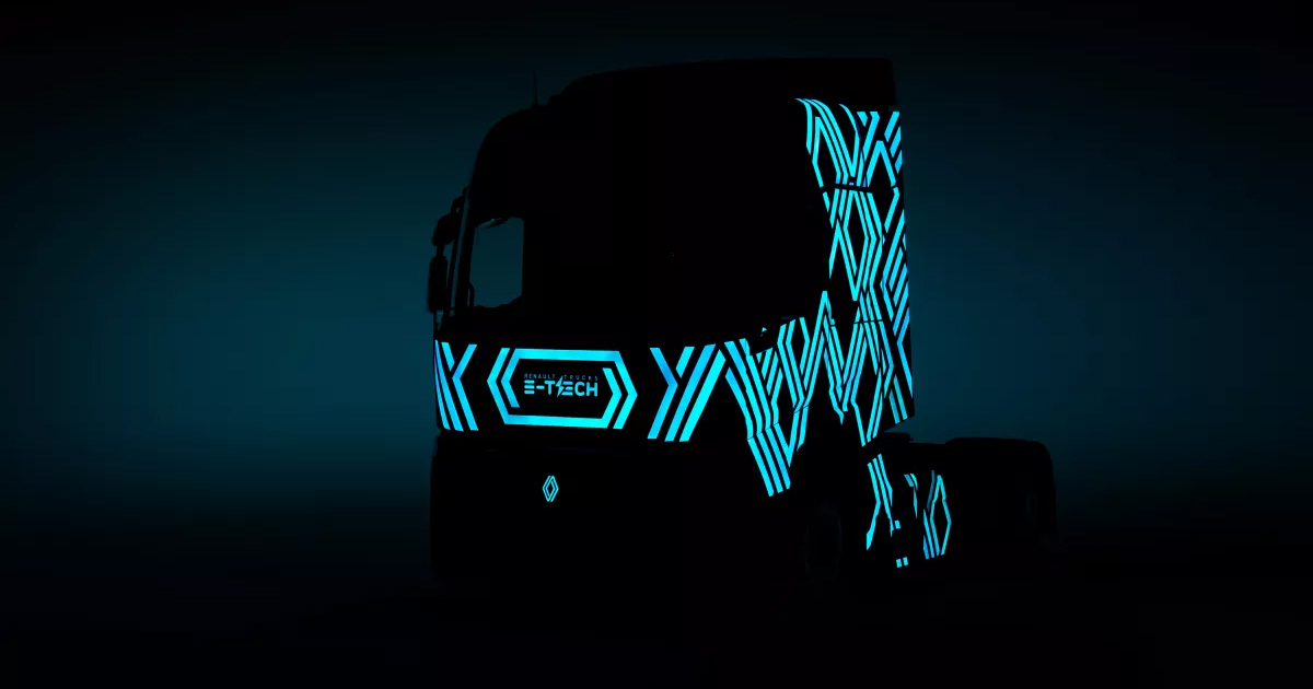 Renault Trucks E-Tech Diamond Echo lastbil med originaldesign på hytten