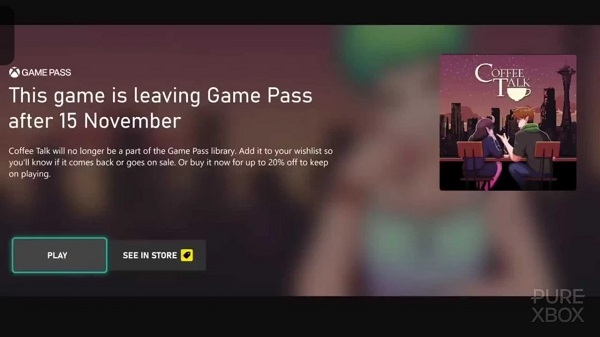 Ny Xbox Game Pass-funktion: användare av tjänsten kommer nu att få meddelanden om spel som snart kommer att lämna katalogen-3