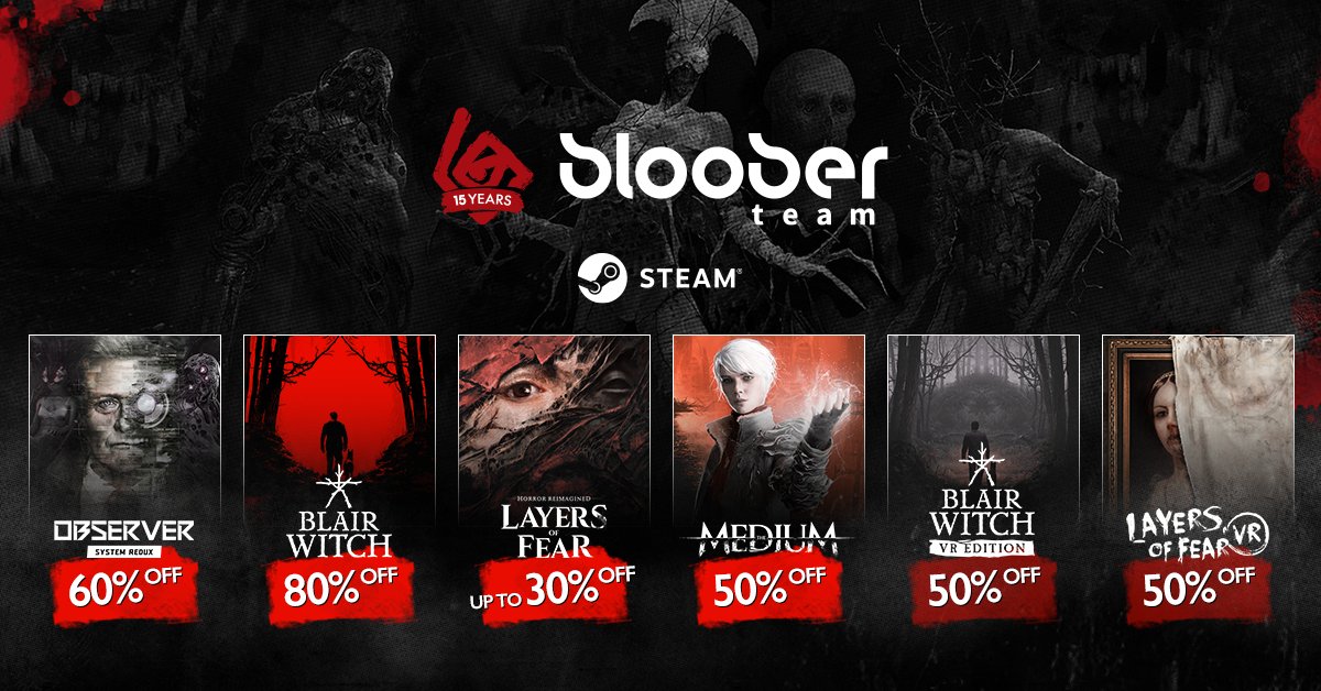 Bloober Team firar sitt 15-årsjubileum och erbjuder fans av sina skräck- och thrillertitlar stora rabatter på Steam