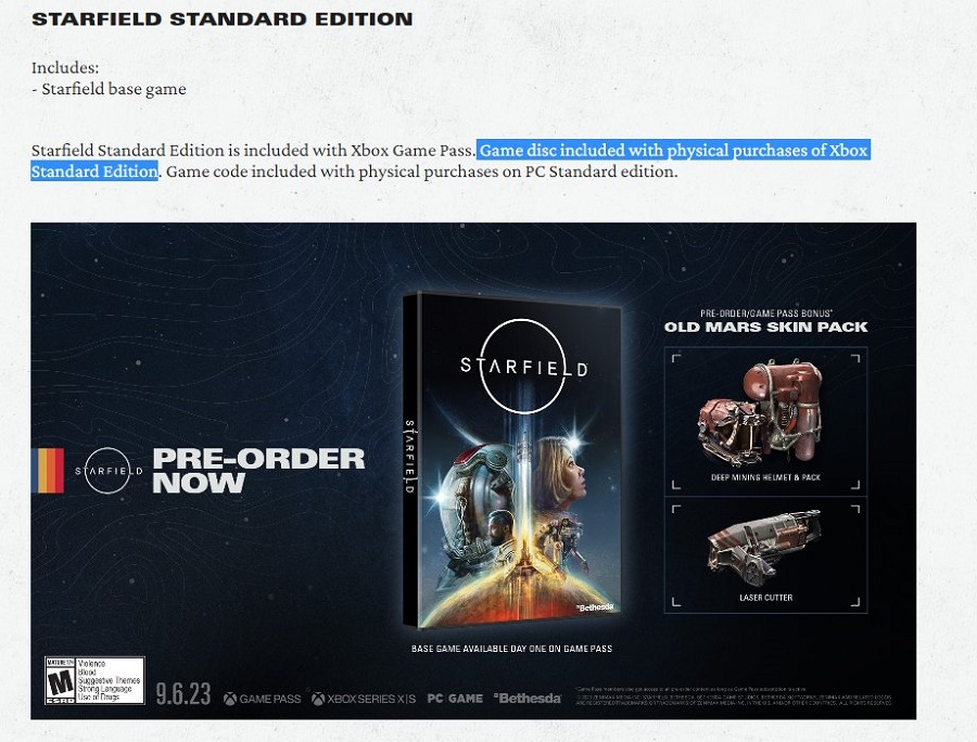 Det är officiellt: Bethesda kommer att släppa Starfield på skiva, men endast för Xbox Series. PC-spelare kommer endast att få aktiveringskoder-2