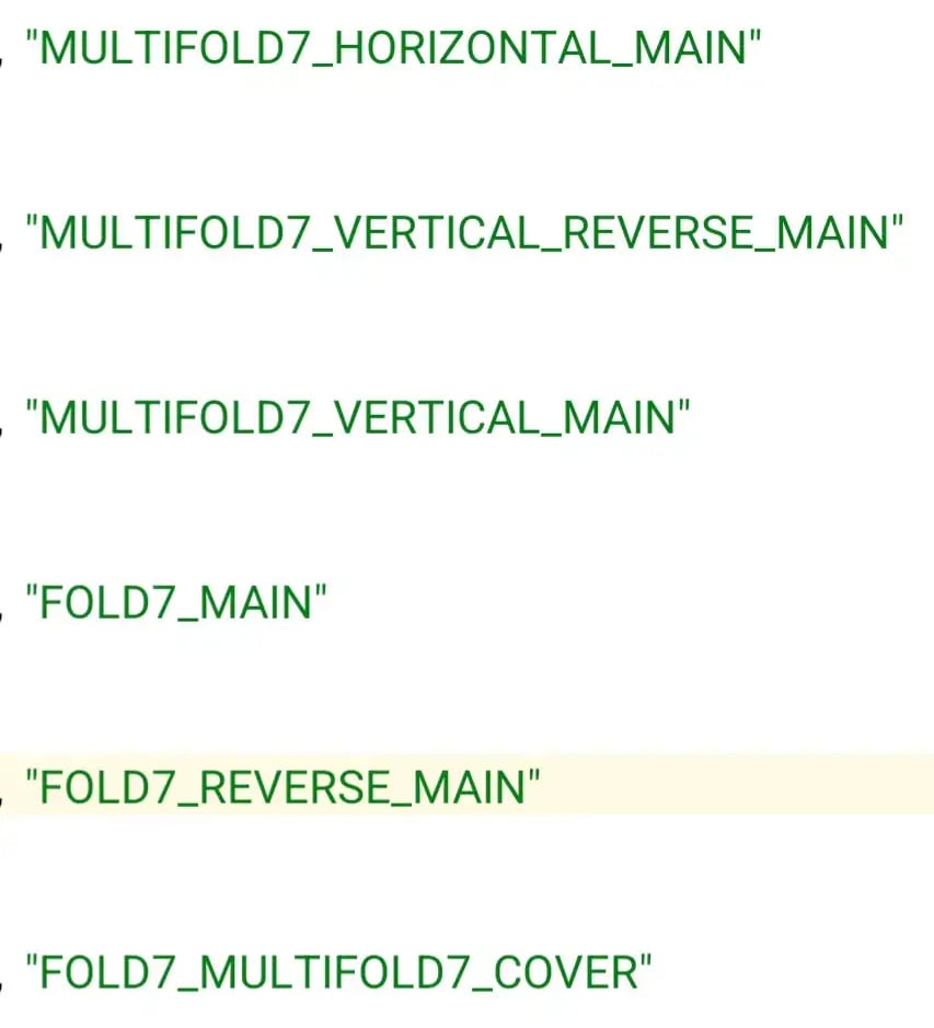 I One UI 8-filerna nämns namnet "Multifold 7". Illustration: Android Authority