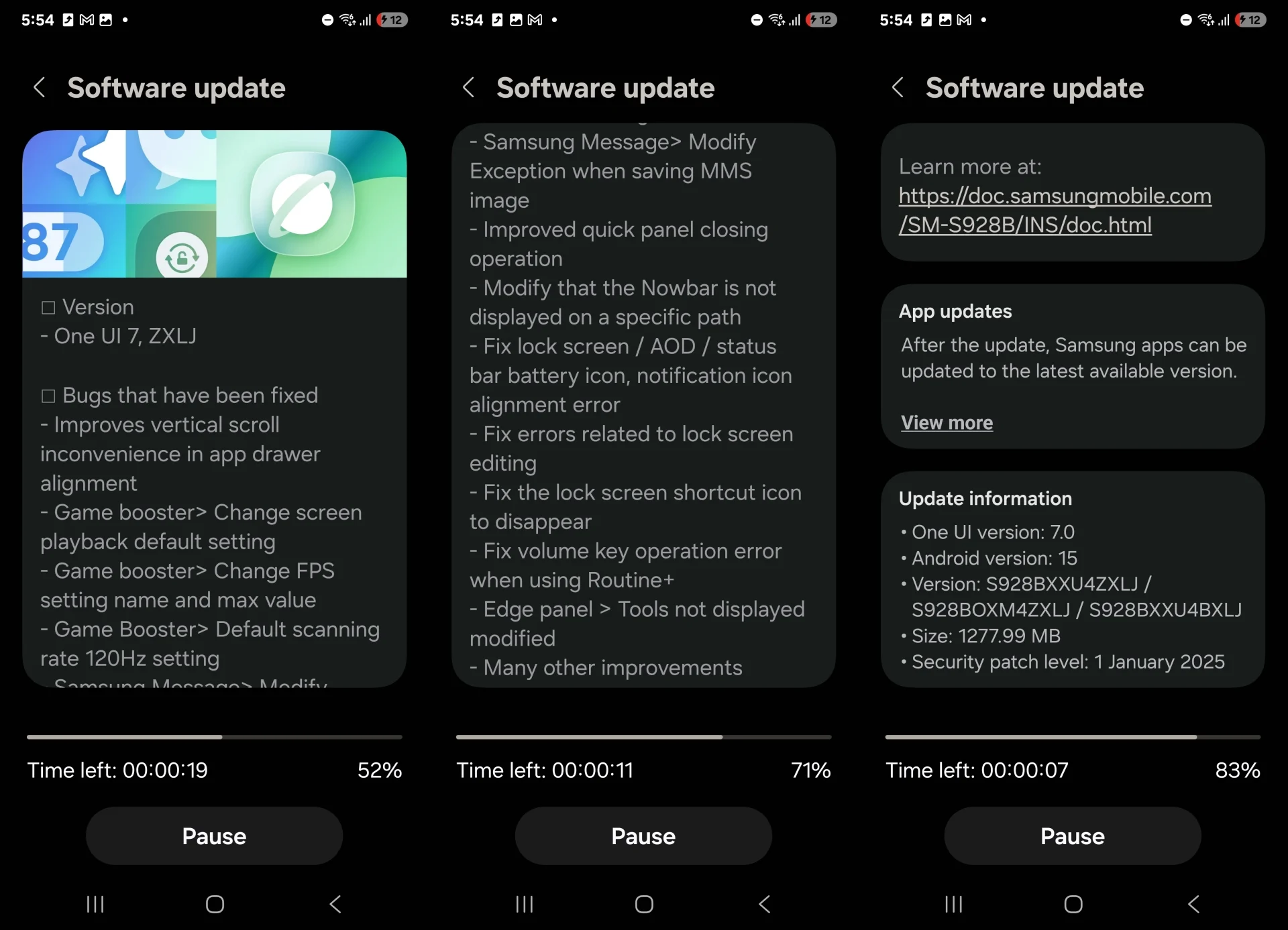 Galaxy S24 Ultra-uppdatering. Illustration: SamMobile