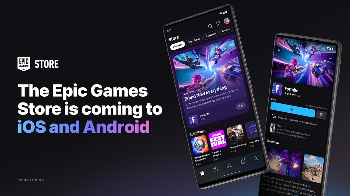 År 2024 kommer Epic Games Store att lanseras på iOS och Android. Butikens katalog kommer inte bara att innehålla PC-spel, utan även mobilappar
