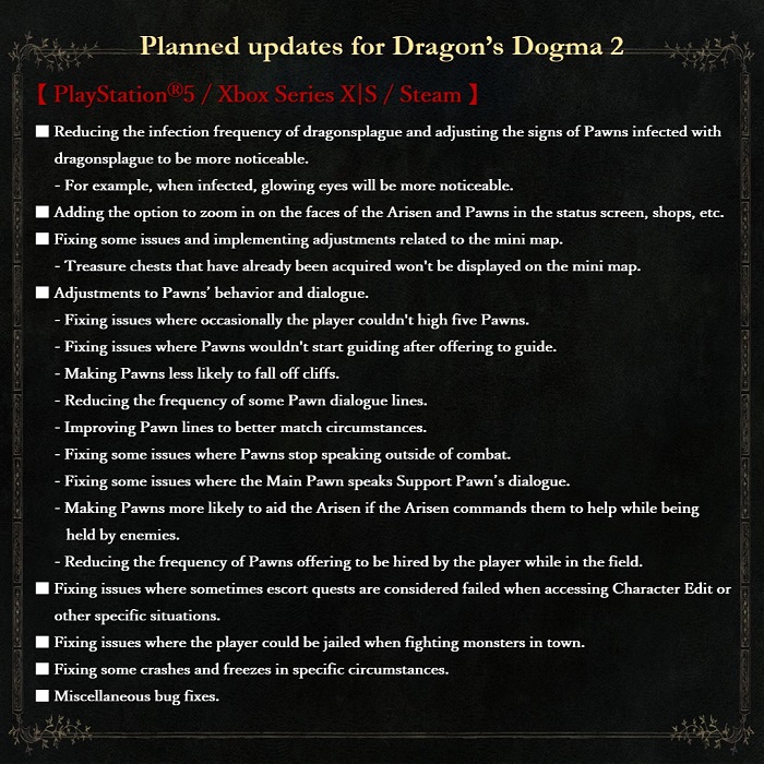 Utvecklarna av Dragon's Dogma II avslöjar detaljer om nästa patch: Bönderna kommer att bli smartare och friskare-2