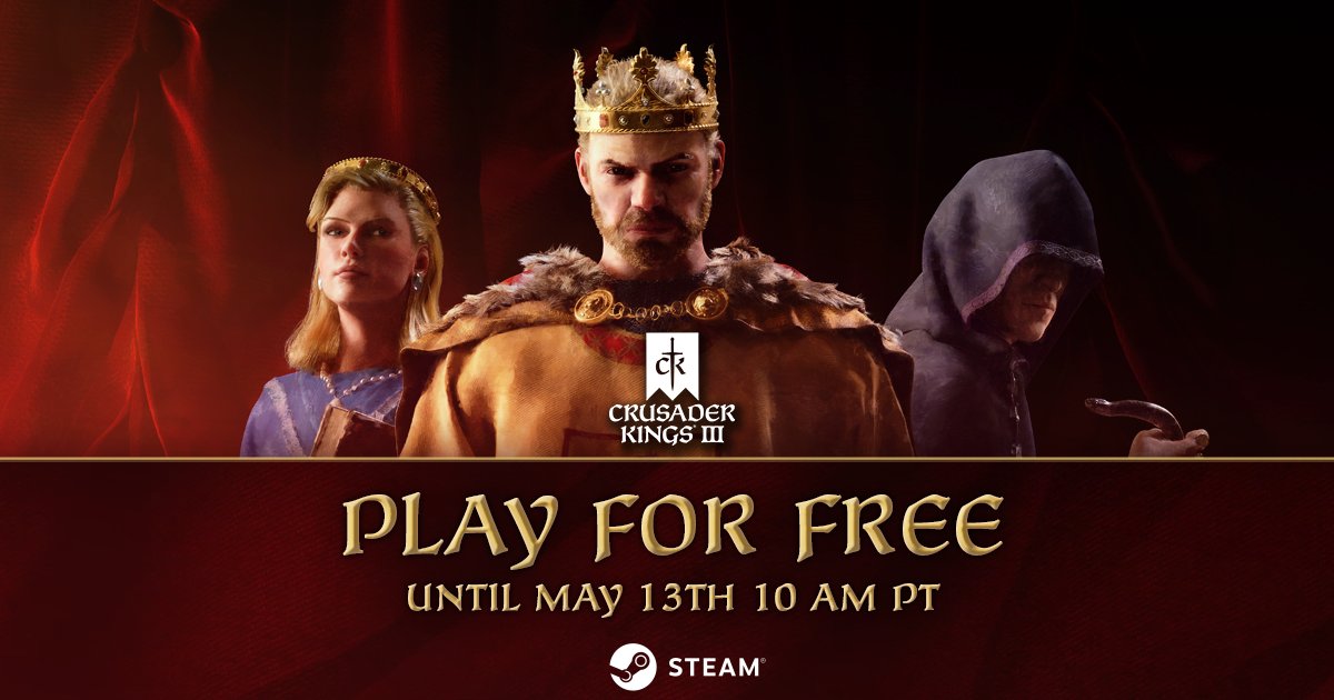 Makt och intriger väntar på dig: det storslagna strategispelet Crusader Kings III är tillfälligt tillgängligt gratis på Steam