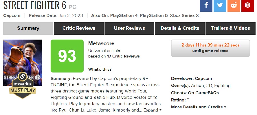 Världen av fightingspel har fått ett nytt mästerverk: kritikerna är lyriska över Street Fighter 6 och kallar det för det bästa spelet i serien-2