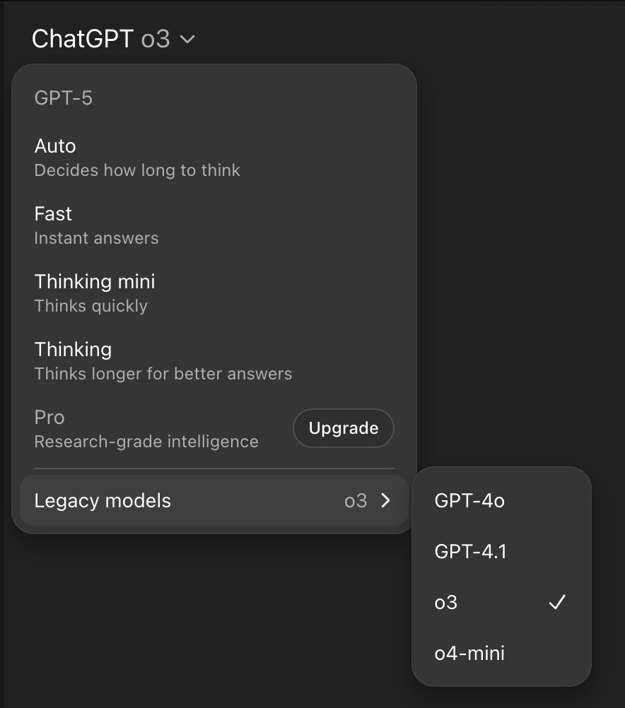 Val av tänkemodeller i ChatGPT-5