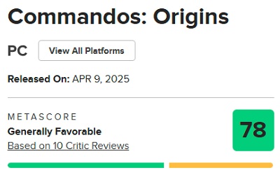 Skärmdump från spelet Commandos: Origins