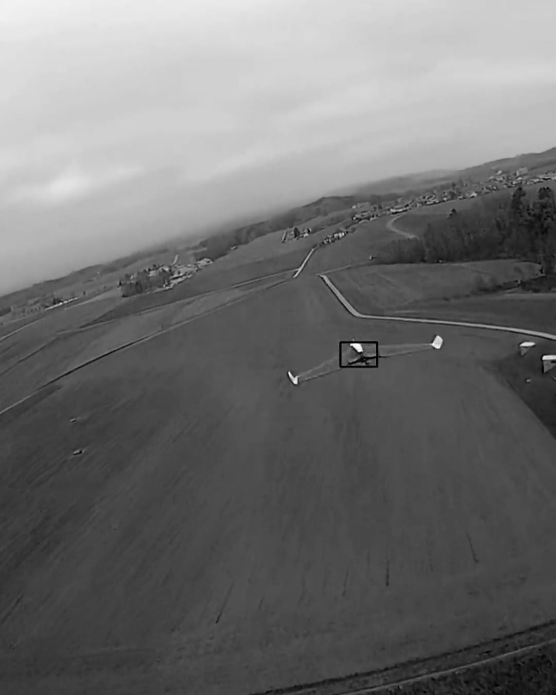 View from the camera of the Gobi interceptor drone