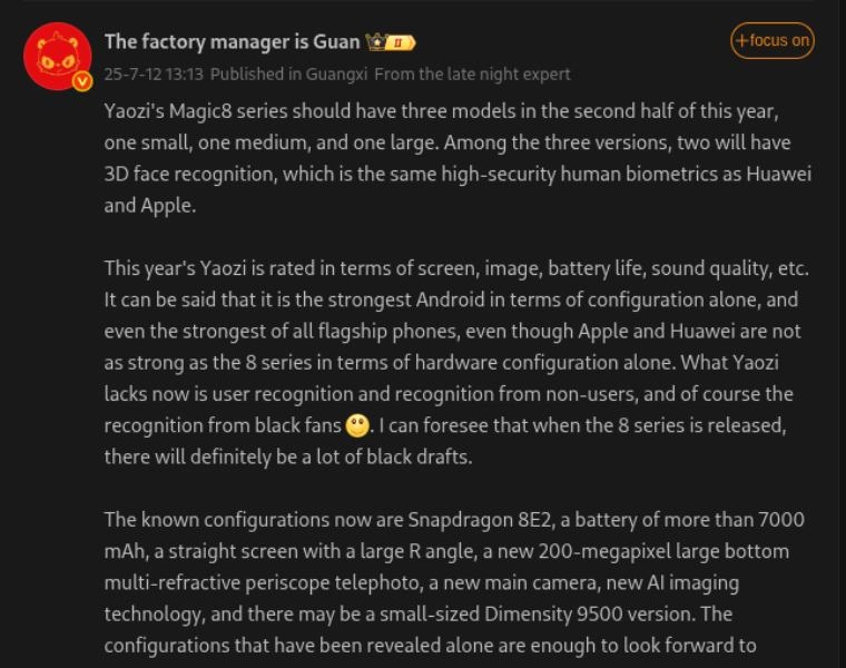 Bild av Honor Magic 8 Mini kompakt modell