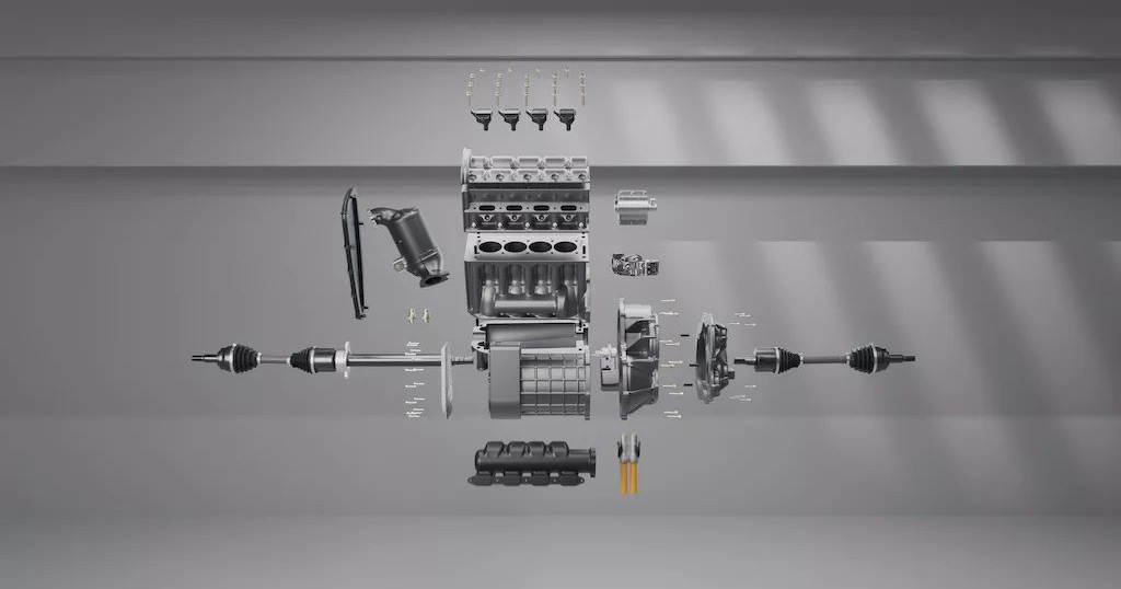 Detaljer av Horse Powertrains Future Hybrid-konceptfordon