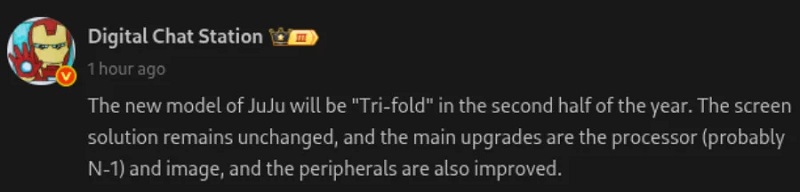 Läckt bild av den nya Huawei Mate XT trippla vikbara smarttelefonen