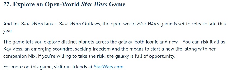 Disney: Ubisofts actionspel Star Wars Outlaws kommer att släppas i slutet av 2024-2