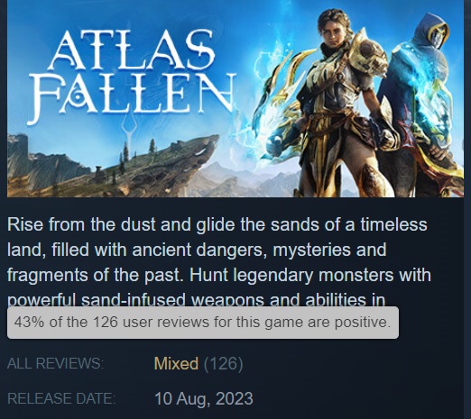 Första recensionerna av Atlas Fallen: kritiker och spelare var inte nöjda med Deck 13-studions actionspel-4