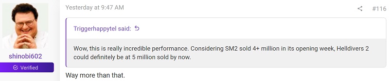 Insider: försäljningen av skjutspelet Helldivers 2 långt över 5 miljoner exemplar-2