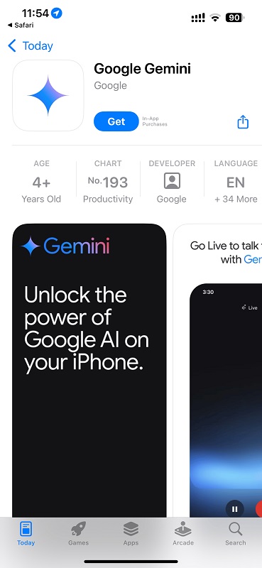 Google har släppt en fristående Gemini AI-assistentapp för iOS-2