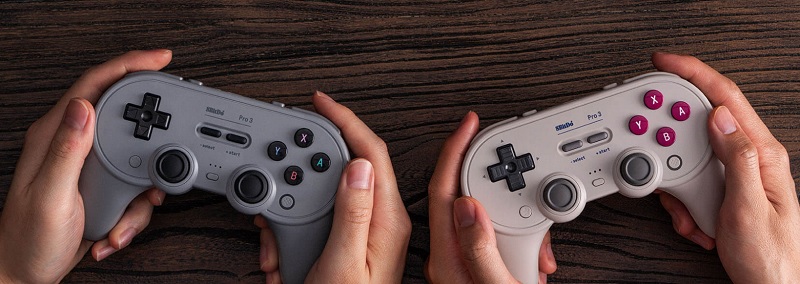 8BitDo Pro 3 kontroller i olika färger