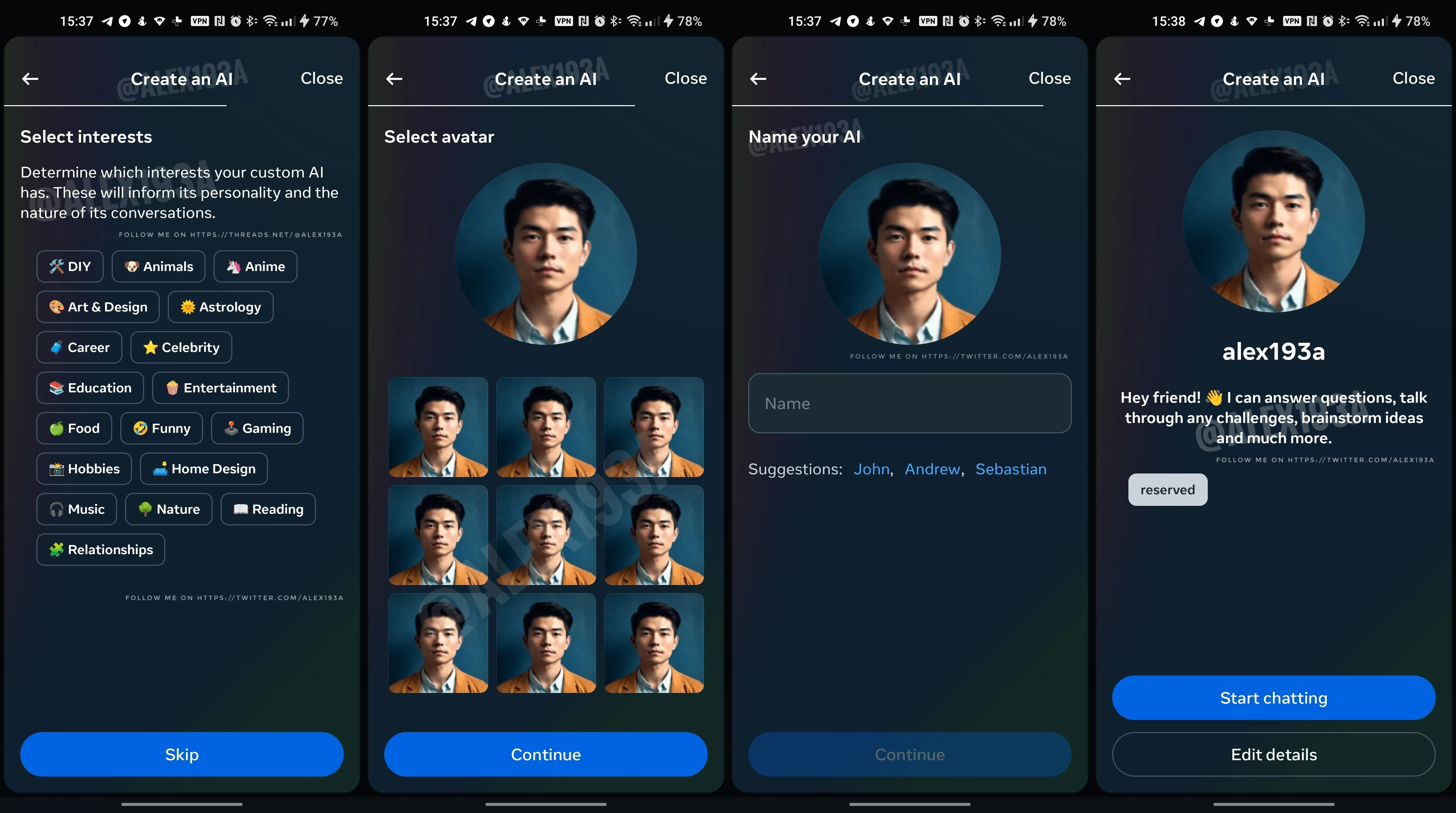 Instagram utvecklar anpassningsbara "AI-vänner" - personliga chatbots för socialt umgänge-3