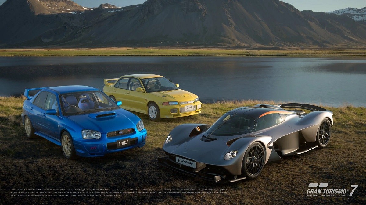 Utvecklarna av Gran Turismo 7 har lagt till tre ikoniska bilar till spelet i en uppdatering i juni: Aston Martin Valkyrie, Mitsubishi Lancer och Subaru Impreza, och massor av nytt innehåll