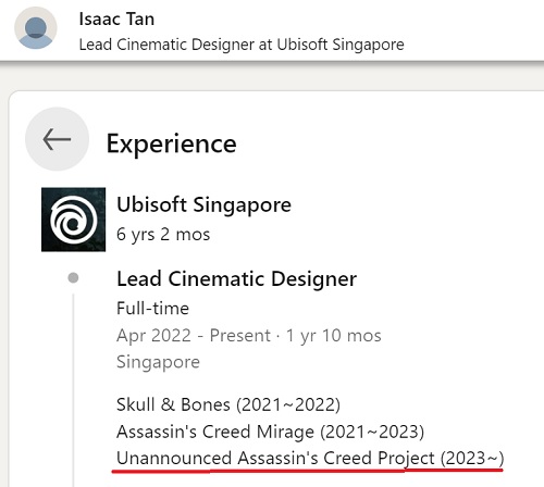 En anställd på Ubisoft Singapore har indirekt bekräftat utvecklingen av en Assassin's Creed IV: Black Flag remake-2