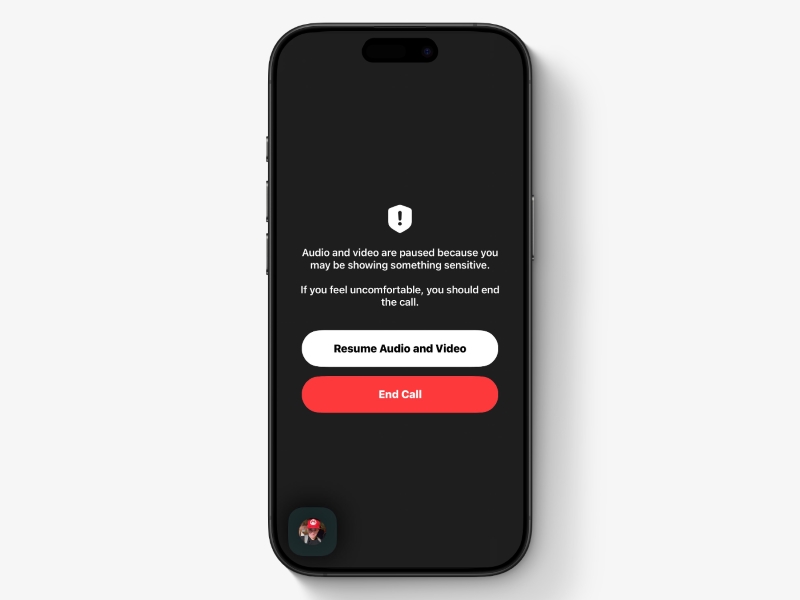 Varning om nakenhet erkänns på skärmen