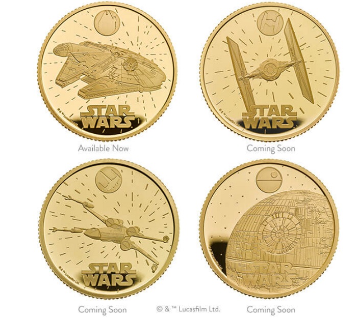 UK Mint har släppt en numismatisk samling med tre ikoniska rymdskepp och Dödsstjärnan från Stjärnornas krig-2